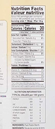 24oz (1.5 lb) Gefen Pure Gluten Free Potato Starch, for Cooking & Baking Resealable Container | Excellent Fried Chicken