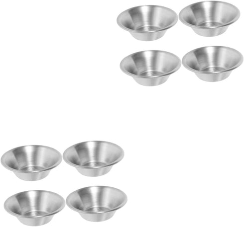 Veemoon 8pcs Stainless Steel Tart Molds for Baking Muffins Pies and Desserts