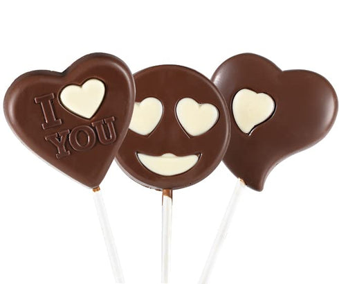 Heart Lollipop Collection (3 Lollipops) Valentines Day Vegan, Allergy-Friendly, Kosher Dairy Free,