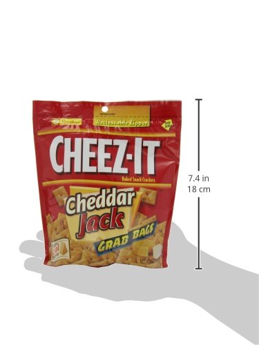 7oz (Pack 6) Cheez-It, Baked Snack Cheese Crackers, Cheddar Jack