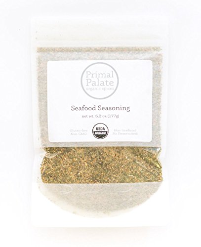 Primal Palate Organic Seafood Seasoning, Certified Organic, 6.3 oz Resealable Bag