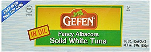Gefen In Oil Fancy Albacore Solid White Tuna 3.3 Oz. Pack Of