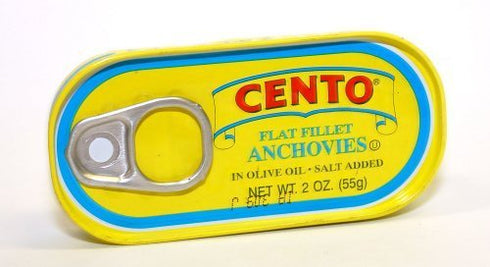 Cento - Flat Fillets of Anchovies in Olive Oil, (3)- 2 oz.