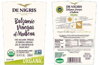 500mL De Nigris Organic Balsamic Vinegar of Modena