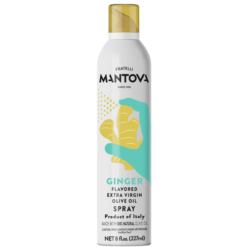 Mantova Ginger Flavored Extra Virgin Olive Oil Spray, heart-healthy cooking spray perfect