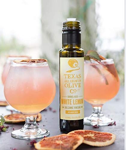 (16.9 oz) White Lemon Balsamic Vinegar - Gourmet Barrel Aged Infused Balsamic Vinegar - Great for Dressing Dipping
