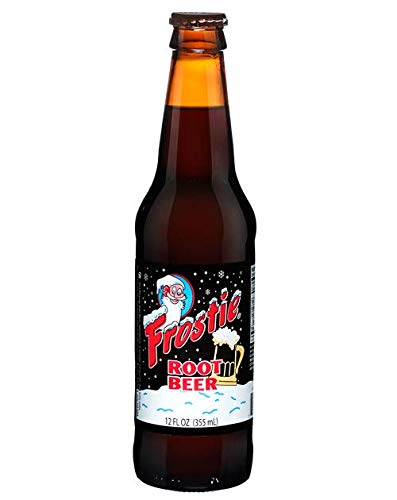 12 12) Frostie Soda ounce Glass Bottles (Root Beer