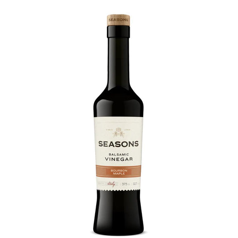 Seasons Bourbon Maple Infused Dark Balsamic Vinegar Sweet & Smoky, Perfect for