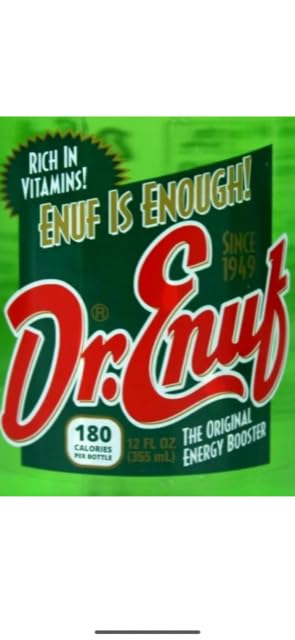 Generic 12oz Original Dr. Enuf the original energy booster lot of two bottles