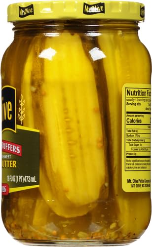 MT. OLIVE Sandwich Stuffers, Bread & Butter, 16 oz Jar