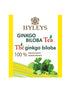 Hyleys Ginkgo Biloba Green Tea, Brain Support Blend with Citrus, 100% Natural, 25 Tea Bags