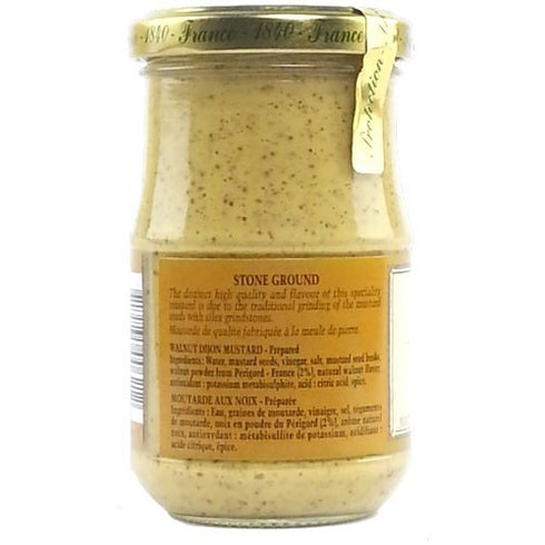 Edmond Fallot 7 oz (Pack 3) Fallot Walnut Mustard - Dijon Mustard with Nuts Jar