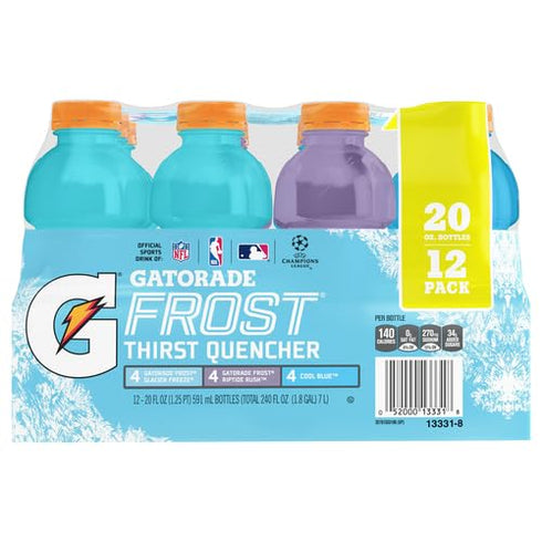 3-Flavor Pack, 20 Pack 12 Gatorade Original Thirst Quencher Frost Variety Fl Ounce