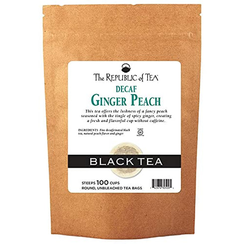 The Republic of Tea - Decaf Ginger Peach Black Tea Super Refill,