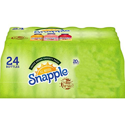 Snapple Juice Variety Pack, 20 Fluid Ounce (Pack of 24)