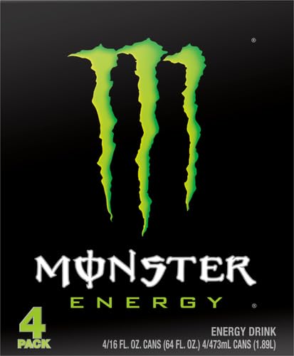 16 oz, 4 Pack Monster Energy, Original, fl