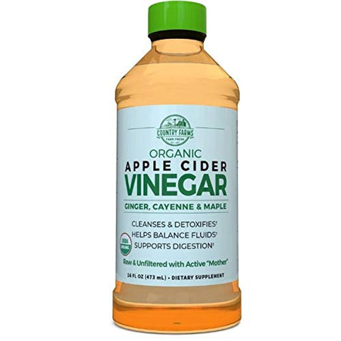 Country Farms Organic Apple Cider Vinegar With Ginger, Cayenne & Maple 16