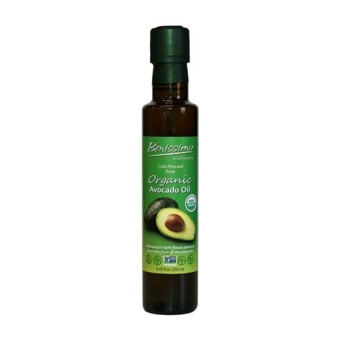 Benissimo 100% Pure Organic Avocado Oil, Cold Pressed, Non-GMO Cooking Oil, Allergen Free - 8.45 Fl Oz
