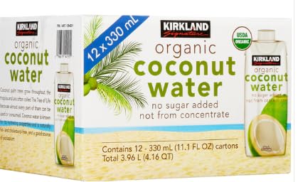 KIRKLAND 11.1 oz (Pack 12) Signature Organic Coconut Water, of by LOS