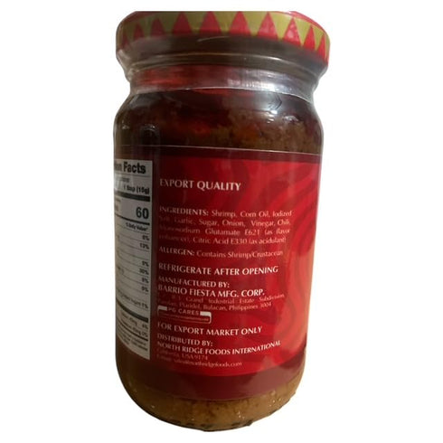Barrio Fiesta 250g Bagoong Hipon, Spicy Sauteed Shrimp Paste