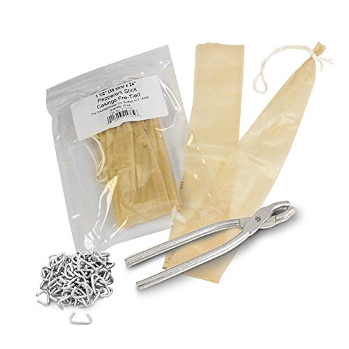 The Sausage Maker - Pepperoni Sausage Casing Kit, Tied and Looped 38mm