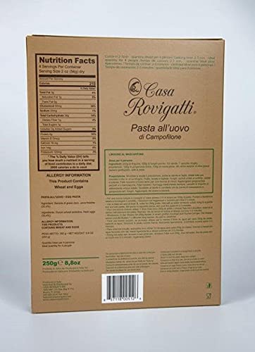 (Pack 4) 8.8 250 Linguine Gourmet Egg Pasta of - Italian Pasta from the region of Di Campofilone - Imported Gourmet