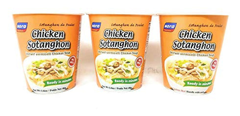 Nora Kitchen Chicken Sotanghon Instant Vermicelli Chicken Soup,46g, 3 Pack