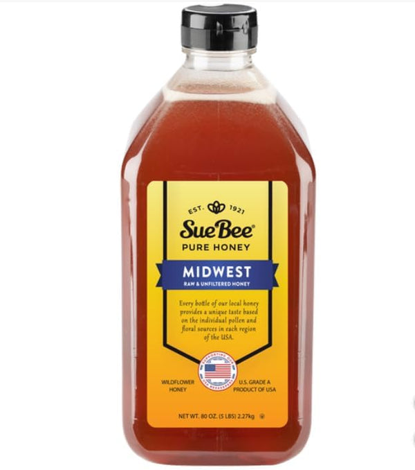 Generic Pure Honey, Midwest Raw Unfiltered Honey, 80 oz