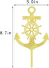 (1) Acrylic Nautical Cake Topper, Ship Anchor Design, for Birthday, Baby Shower, Wedding Party Cake Decor Supplies