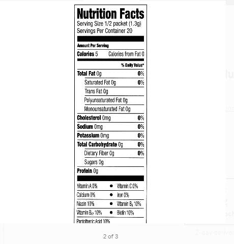 Great Value 4 count (40 packets) Energy Acai Blueberry Sugar-Free Drink Mix: box