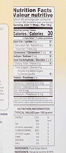 24oz (2 Pack 3Lbs) Gefen Pure Gluten Free Potato Starch, = For Cooking & Baking | Resealable Container | Excellent