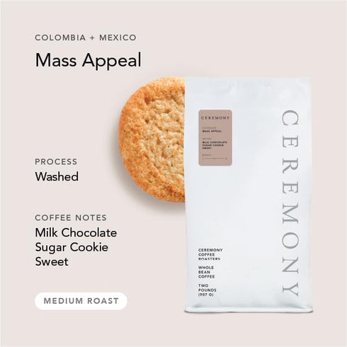 2lb Ceremony Coffee Roasters - Mass Appeal House Espresso Blend - Specialty Coffee - Bag (Whole Bean)