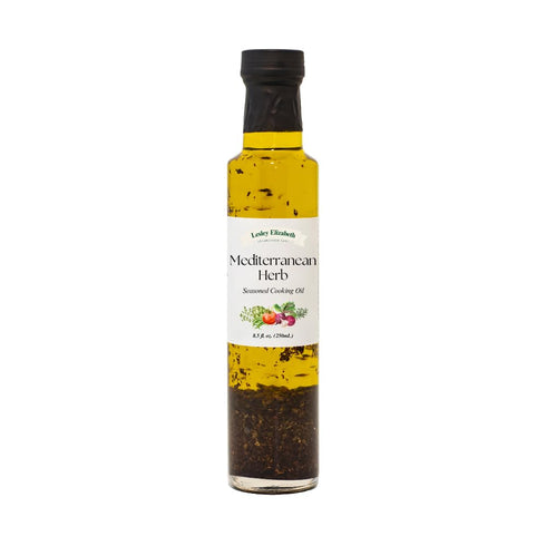 8.5 oz Lesley Elizabeth Mediterranean Herb Seasoned Cooking Oil, fl Herb-Infused Olive & Canola Oil for Marinades