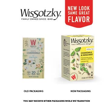 Wissotzky Chamomile Tea with Nana Mint, Herbal Tea, 20 Tea Bags, Caffeine Free