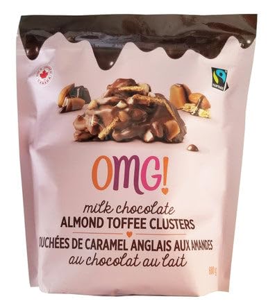 OMG's 680g/24 oz OMG! Milk Chocolate Almond Toffee Clusters