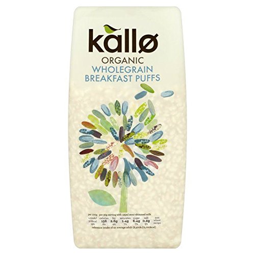 Kallo Gluten Free Organic Wholegrain Breakfast Puffs 225g - Pack of 6