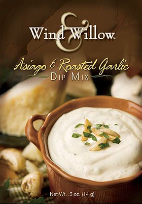Wind and Willow Asiago & Roasted Garlic Dip Mix, 0.4 Ounce, 4 Pack