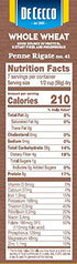 No.41, 13.25 OZ (Pack 12) De Cecco Pasta, Whole Wheat Penne Rigate of - Made in Italy, High in Protein & Iron, Bronze