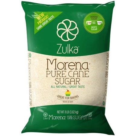 8 Lb (Pack 2) Zulka Pure Cane Sugar