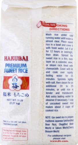 Hakubai 5-Pound Sweet Rice