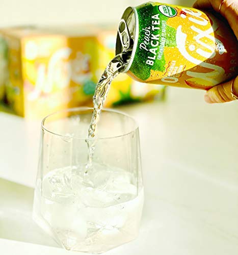 8 Pack, 12 Nixie Organic Peach Black Tea Sparkling Water FZ