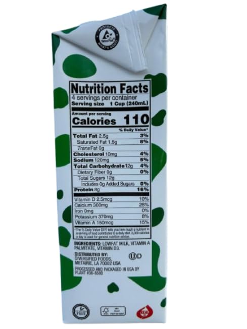 Generic 6-Pack 1% 32oz Shelf-Stable Milk Ready-to-Use Cartons, No Refrigeration Needed Perfect for Pantry Storage