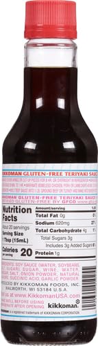 10 pack Kikkoman Gluten Free Teriyaki Sauce, Ounce, one