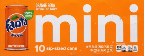 7.5 oz, 20 Pack Fanta Orange Soda Fruit Flavored Soft Drink, fl