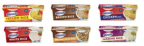 Narrow Path Sales Pack 6 6 Minute Rice Ready to Serve Cups Variety of Different Flavors: White Rice, Yellow Rice, Brown
