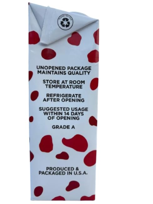 Generic 4-Pack 32oz Shelf-Stable Whole Milk, Cartons Long-Lasting Freshness