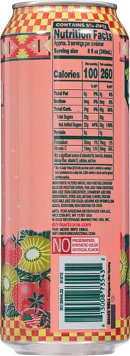 Pack 24 Arizona Kiwi Strawberry Juice Drink