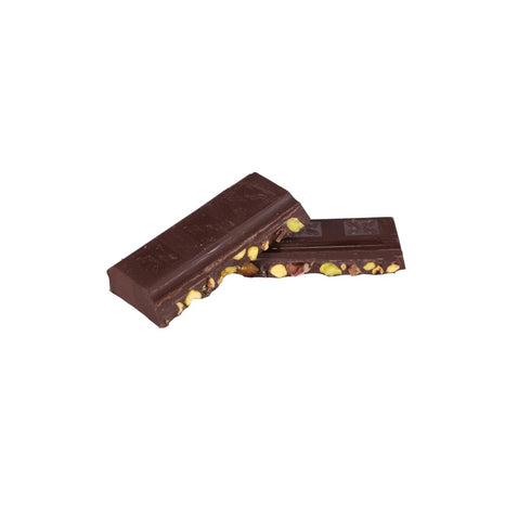 62% 180g (6.35 oz) 62% Meronne Dark Chocolate Bar with Whole Pistachios, Plant-Based, Made with Cocoa, No Artificial
