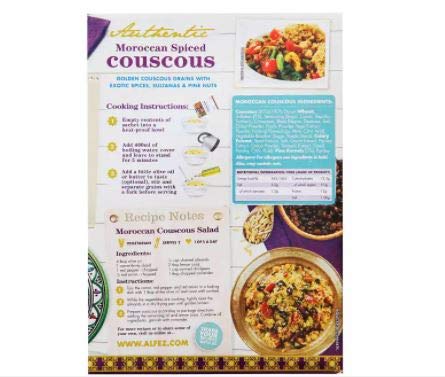 Al Fez 200g Al'Fez Moroccan Spice Couscous - Golden couscous with exotic spices, sultanas and pine nuts. Makes a