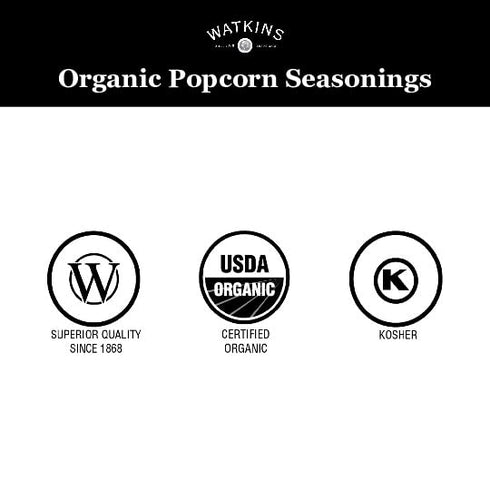 Watkins Popcorn Seasoning Multi-Flavor Variety Pack, 3-Pack (1 White Cheddar, 1 Butter/Salt, 1 Ranch)